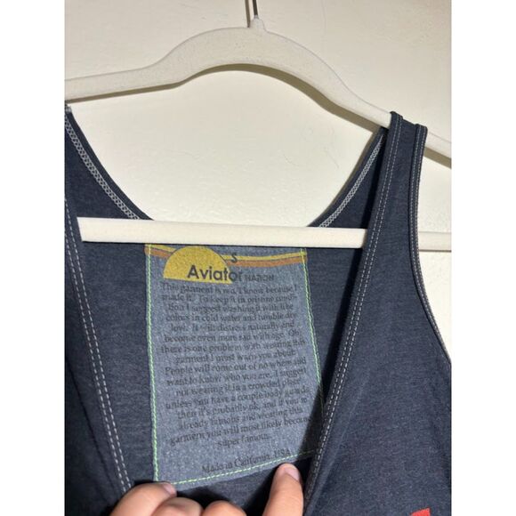 Aviator Nation Tank Top Size Small Navy ACL Music Festival Texas Preppy Comfort - Picture 3 of 5